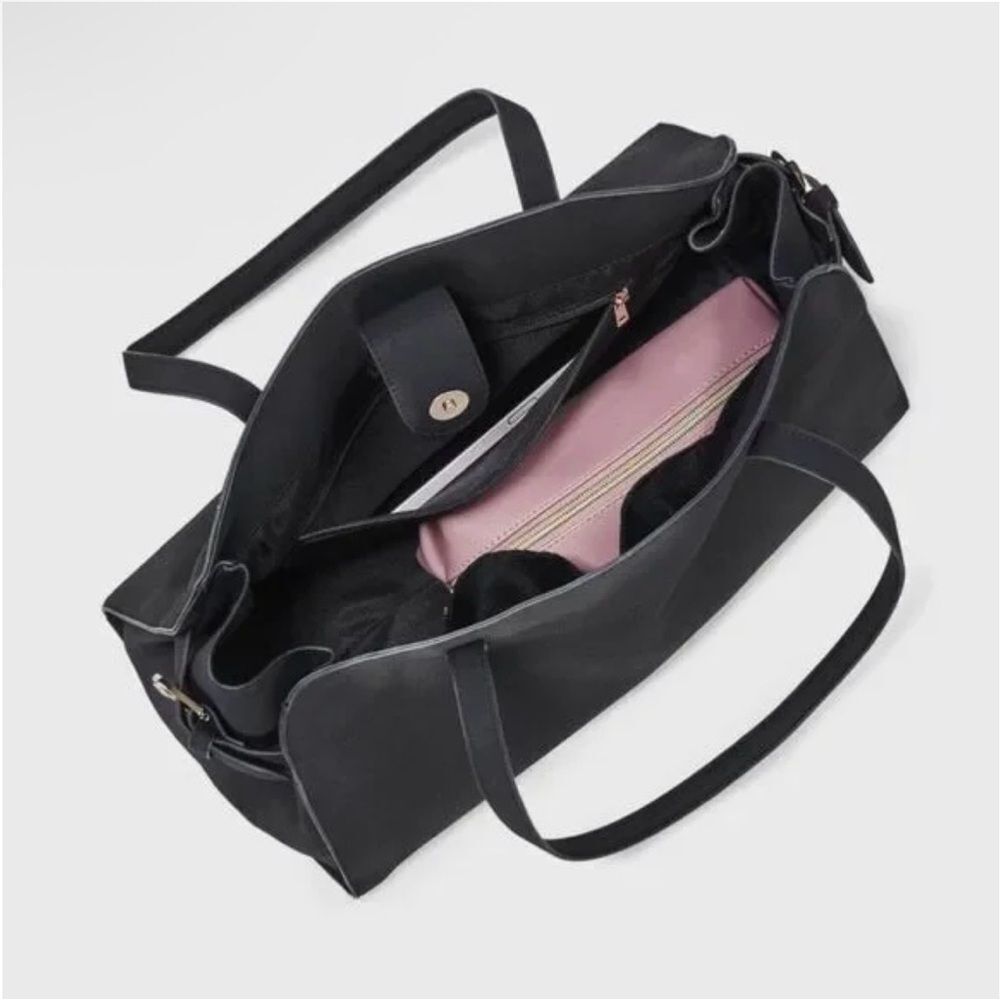 A New Day - Solid Soft Satchel Handbag - A New Day Black Black
NWT #chic - Picture 4 of 7